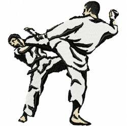 Karate Embroidery Design 9